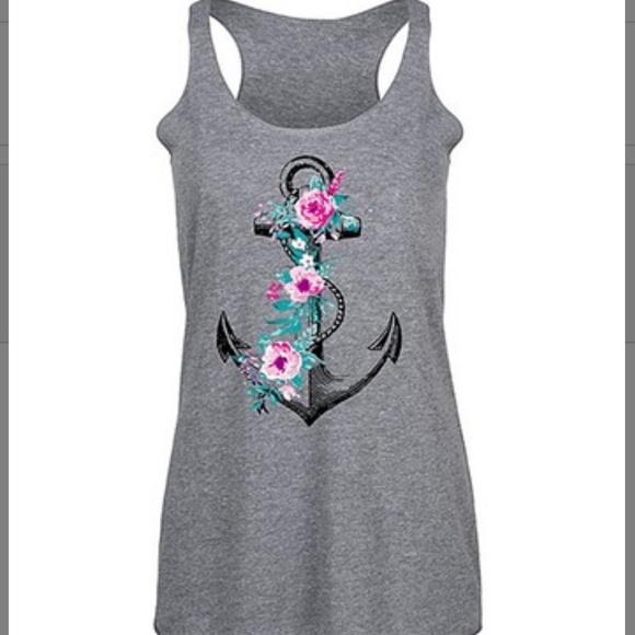 LC Trendz Tops - NWOT anchor racerback tank top